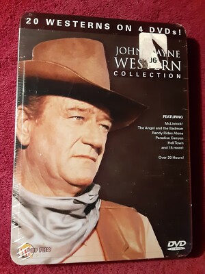 John Wayne Western Collection (DVD, 2009, 4-Disc Set, Tin Case) New ...