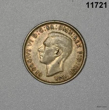 1943 S FLORIN AUSTRAILIA XF+ SILVER COIN! #11721