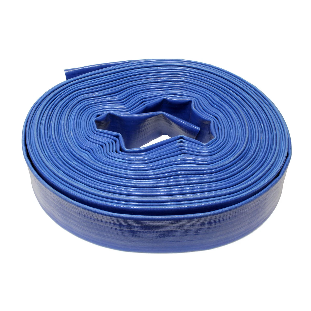 BISupply Lay Flat Hose 2 Inch x 100 Foot Flat Discharge Hose Backwash Hose