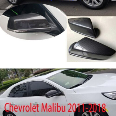 Carbon Fiber Rearview Door Side Mirror Cover Trim For Chevrolet Malibu 2011-2018