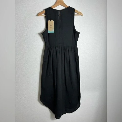 New prAna Seakissed organic cotton black Dress summer beach S - Picture 4 of 10