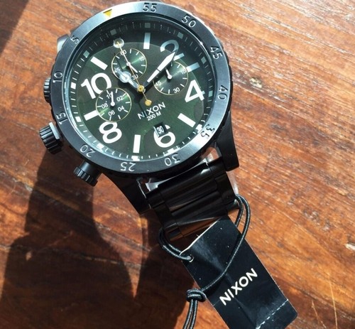 9840円 美品☆ NIXONニクソン腕時計48-20CHRONO GunMetalマット