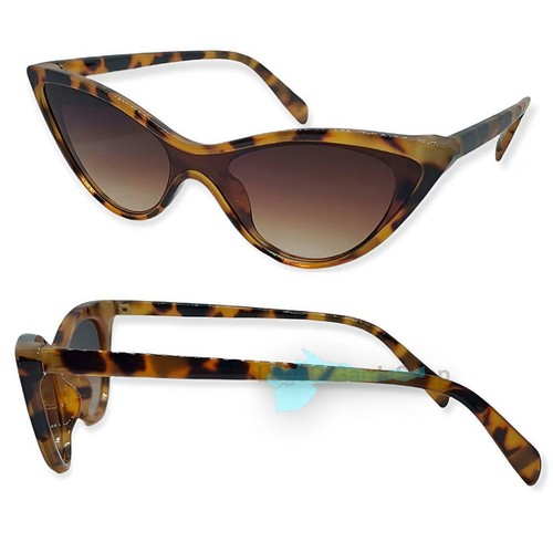Occhiali Da Sole Donna Ragazza Occhi Di Gatto Maculato Marrone Sfumature  Fashion | eBay