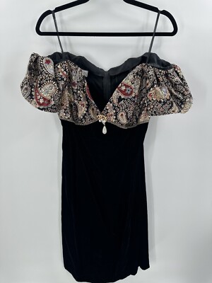 Scott McClintock Formal Dress Jacquard Crushed Velvet Size 12 LBD RACHEL GREEN | eBay Scott McClintock Formal Dress Jacquard Crushed Velvet Size 12 LBD RACHEL GREEN | eBay