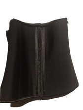 Black Waist trainer corset Women's Ladies Girls Cotton Spandex Latex Core Size M