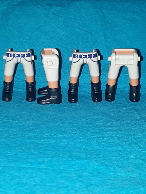Playmobil 4 x Beine kurze Hose Gürtel Stiefel schwarz Set top