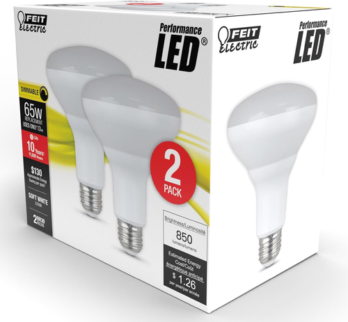 LED BR40 Bulbs, Dimmable, 65W Equivalent, 10 Year Life, 850 Lumens, E26 Base, 27 - Picture 2 of 9