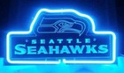 Seattle Seahawks 3D Carved 14" Neon Light Sign Lamp Bar Open Pub Wall Decor