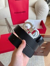 Salvatore Ferragamo Leather Belt Gancini Buckle Automatic NEW