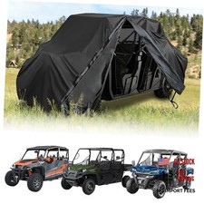 QYMOTO UTV Cover Outdoor Windproof Waterproof Cover with Zipper Fit 4-6 Seater