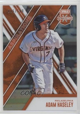 2017 Panini Elite Extra Edition Aspirations Orange 6/100 Adam Haseley #8 0f8