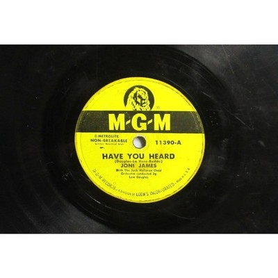 Joni James 1952 Pop Singles Have You Heard & Wishing Ring 78 RPM Shellac Record