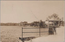 Ell Pond Melrose Massachusetts MA Bandstand 1914 RPPC Photo Postcard