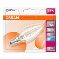 Osram Led Filament Leuchtmittel Kerze 2,5W =25W E14 Klar 250Lm Neutralweiß 4000K