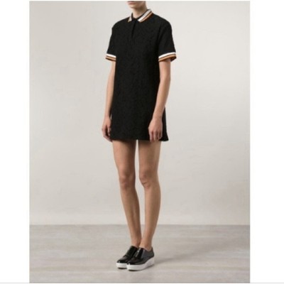 MSGM Polo Collar Lace Dress women s size S (38 It) black preppy