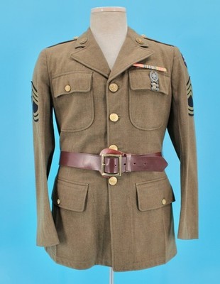 Men's WWII US Army Tunic Uniform Jacket Sz 36 R WW2 7th Service