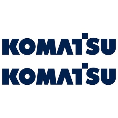 2 x KOMATSU 98cm x 19cm aufkleber sticker bagger excavator