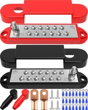 Bus Bar 12V 150A Power Distribution Block: DC Battery Marine Bus Bar Terminal...