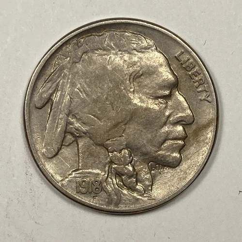 1918-S Buffalo Nickel .05. Very Fine. Weak Strike.