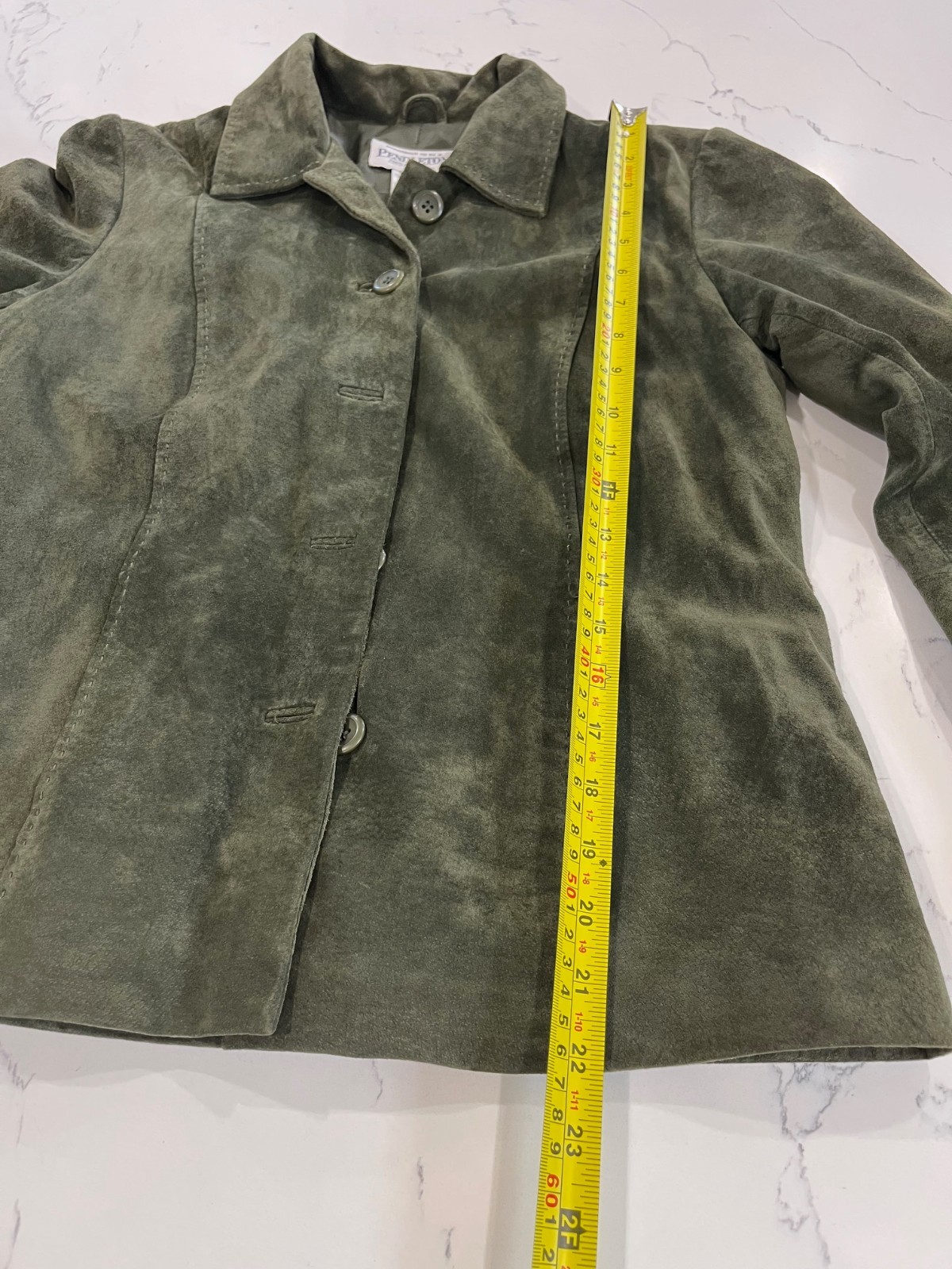 Pendleton woman's olive green Pendleton suede but… - image 6