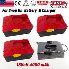 18V 4000mAh For Snap on Battery CTB6187 CTB6185 CTB4187 CTB4185 CTC620 Charger
