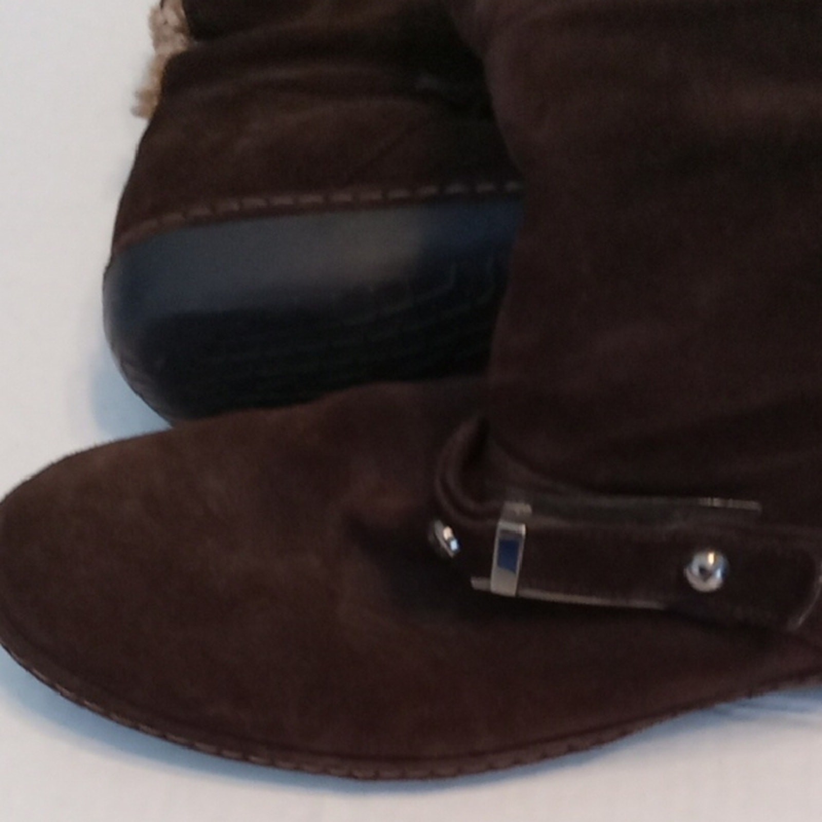 Stuart Weitzman Mid-Calf Women's Size 8.5 Brown Suede Boots. Warm, Casual