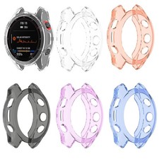 For Garmin Fenix 7S/7S Solar/7S Sapphire Solar TPU Cover Screen Protector Bumper