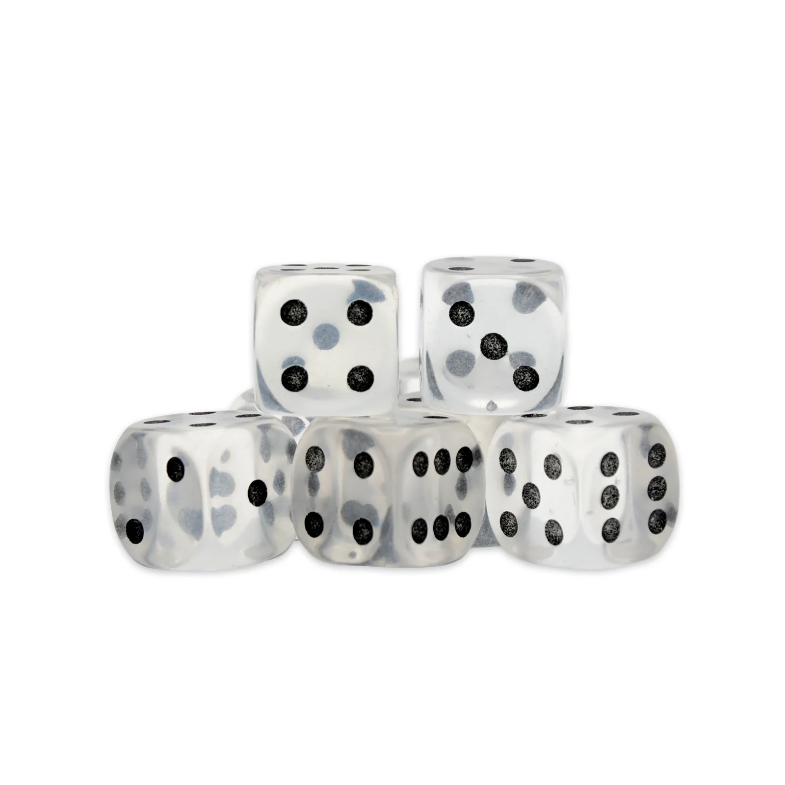 D6 Dice Set of 8 - Clear Quartz - Warlord Games - Brand New
