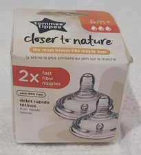 Tommee Tippee Closer to Nature Fast Flow Nipples, 2 Count
