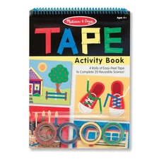 Melissa & Doug Tape Activity Book for Kids with 4 Easy-Tear Tape Rolls (Blue...