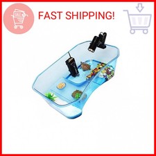 Turtle Tank Aquarium,Reptile Tank, Terrapin Lake with Platform Plants for Pet Re