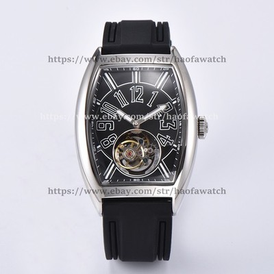 Aesop Tonneau Tourbillon Mechanical Man  Watch Sapphire Big Number Dial 7047