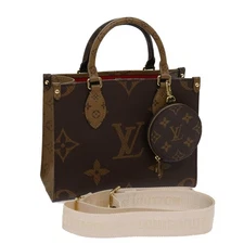LOUIS VUITTON Monogram Reverse On The Go PM Hand Bag M46373 LV Auth 62894SM