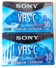 Sony VHS-C Premium 30 Minute Blank Tape Lot of 2 Tapes SEALED