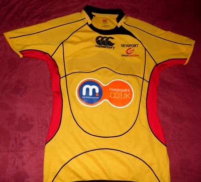 Maillot De Rugby De Match De Newport Gwent Dragons Saison 2009/2010 Taille L - Photo 1/4