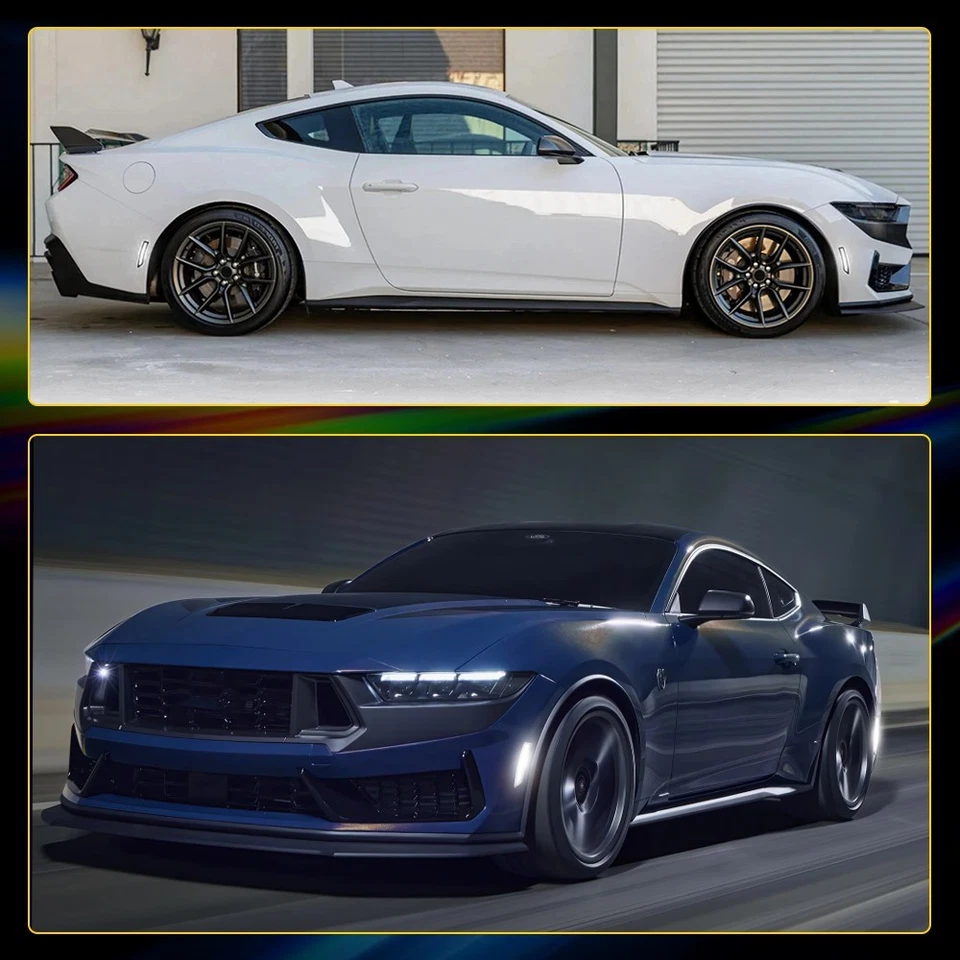 Smoke Lens White LED Front or Rear Side Marker Light For Ford 24+ Mustang 1~10X - Image 2 of 4