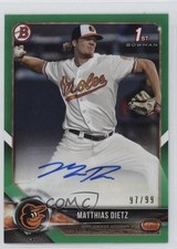 2018 Bowman Prospect Green 97/99 Matthias Dietz #PA-MD Auto 2f9