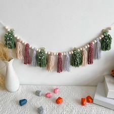 Boho Christmas Tassel Garland Boho Wall Decor Decorative Bohemian Photo Prop