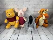 Disney Winnie The Pooh Tigger Piglet Eeyore Plush Lot Of 4 Kohls Cares 2023 VGC 