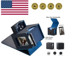 Card Deck Box for MTG Commander - Patented Design, Commander Display, Fits 10...