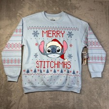 Disney Lilo  Stitch Sweatshirt Extra Large Ugly Christmas Sweater Lights Up NWT