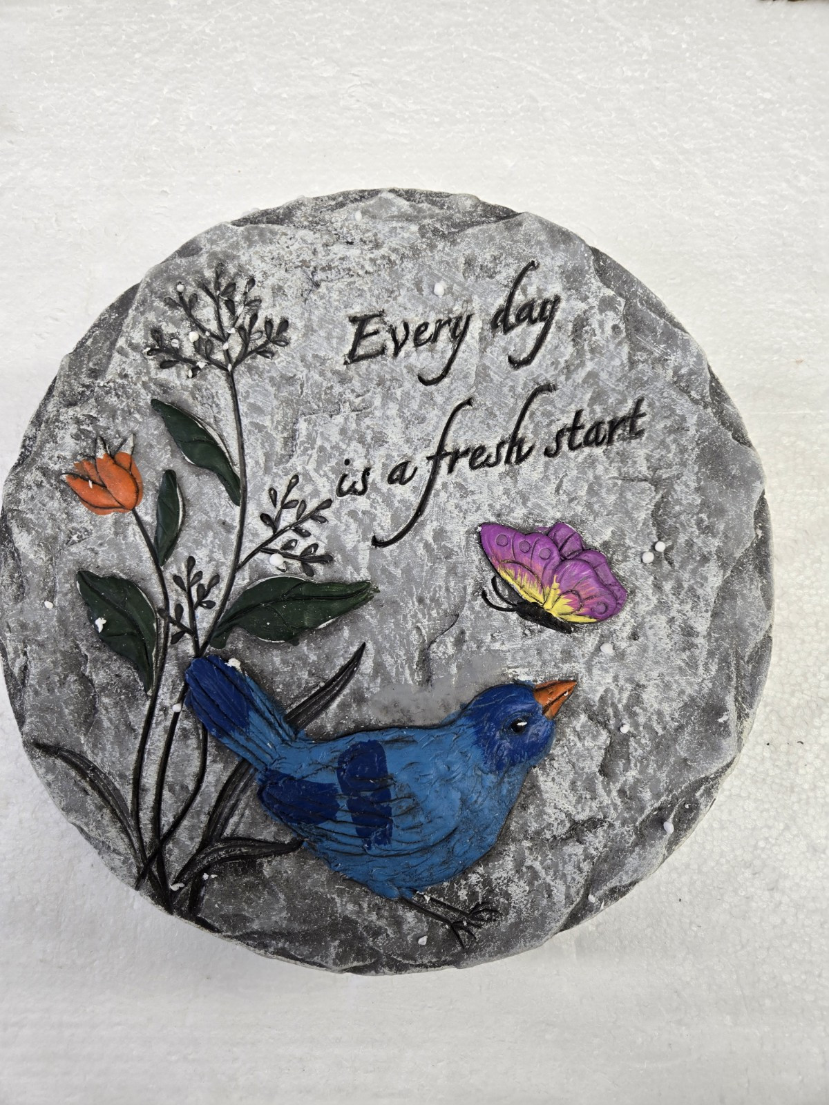 EVERY DAY IS A FRESH START  Stepping Stone Colorful Flowers an...