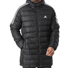 Adidas Essentials Down Parka - Men Winter Down Jacket Coat Black GH4604