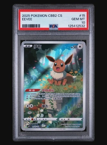 PSA 10 Pokemon Eevee Gem Pokemon Vol. 2 cbb2C Chinese Holo 01 15/15 Gem Mint