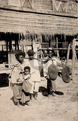 c1910's Philippines Negritos Natives Aeta Jackfruit RPPC Photo Postcard COPY
