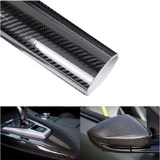 Auto Carbon Folie 30x300cm Schwarz Gl&auml;nzend selbstklebend Blasenfrei 6D