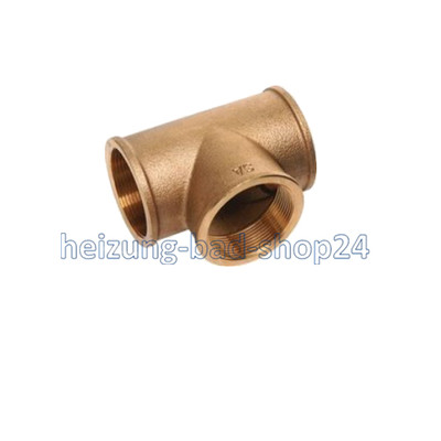 1 Rotguss Fitting Gewindefitting T-Stück reduziert 1''x3/4''x1'' Nr. 3130