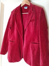 Vintage Diane Gilman Velvet Ladies Jacket Blazer Red Size M