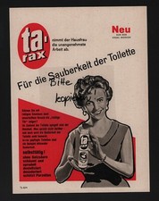 MAINZ, Werbung 1960, Werner & Mertz Erdal GmbH tarax Toiletten-Reinigungsmittel