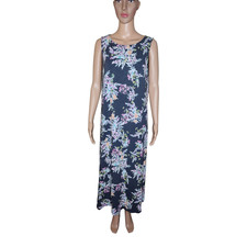J. Jill women's multicolored sleeveless jersey knit floral maxi dress M